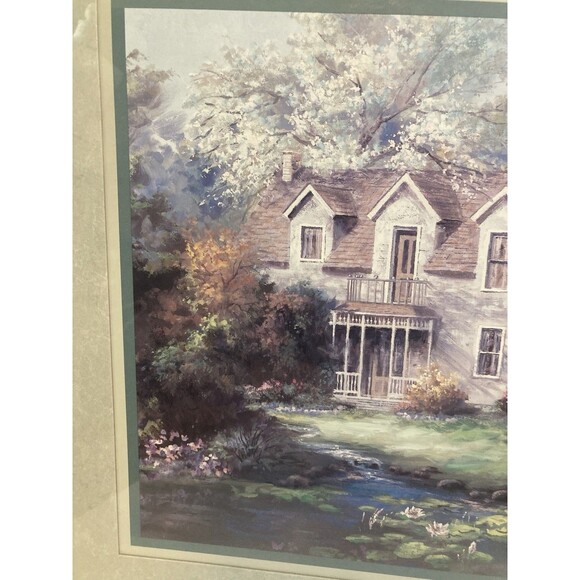 Vintage Lee K Parkinson Framed Matted Print “Country Living” Grandmacore Cottage - Picture 4 of 10